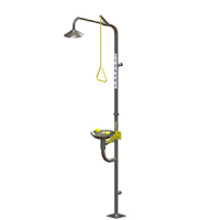 Emergency Stainless Steel Combination Shower with Hand Operated Eye